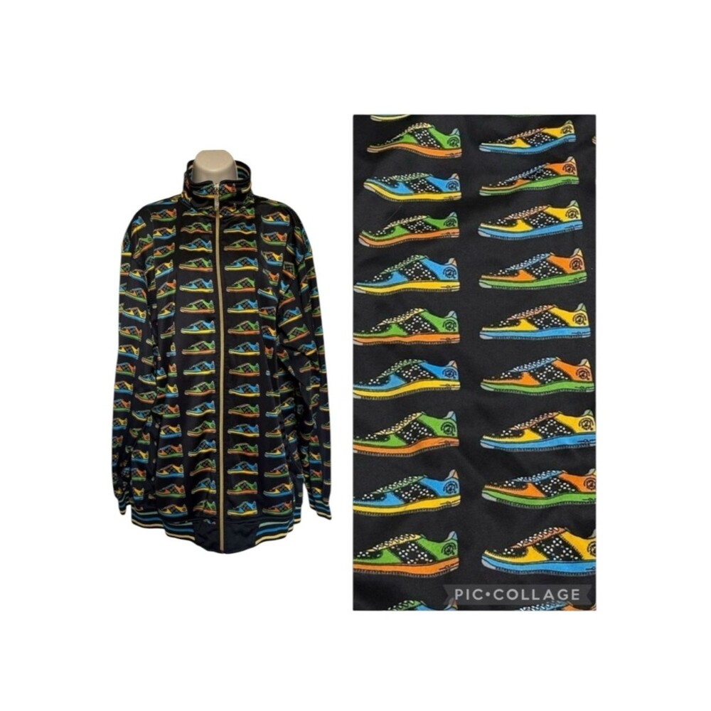 Vintage CLH Creating Limitless Heights Colorful Sneakers Full Zip Track Hoodie